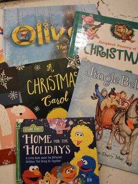 Bulk Books 7 Kids Christmas Hardcover Books - Preschool/Toddler/Learning/Reading